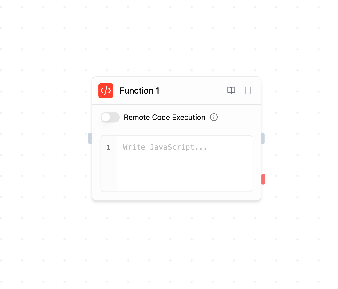 Bloc Fonction avec Éditeur de Code