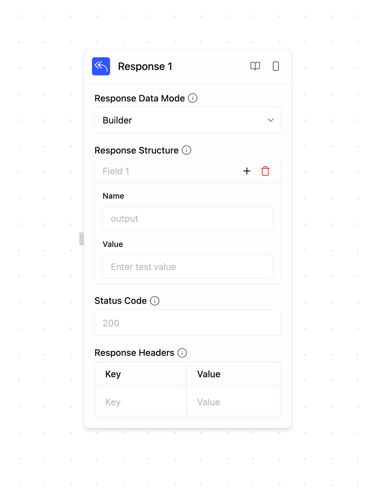 Response Block Configuration